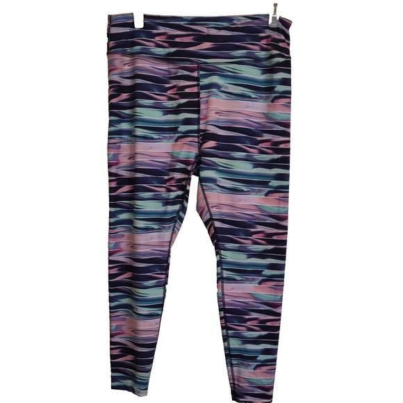 MTA SPORT Leggings Pants 1X COLORFUL Yoga Workout Pink Blue Purple Women's 1X - Picture 1 of 9